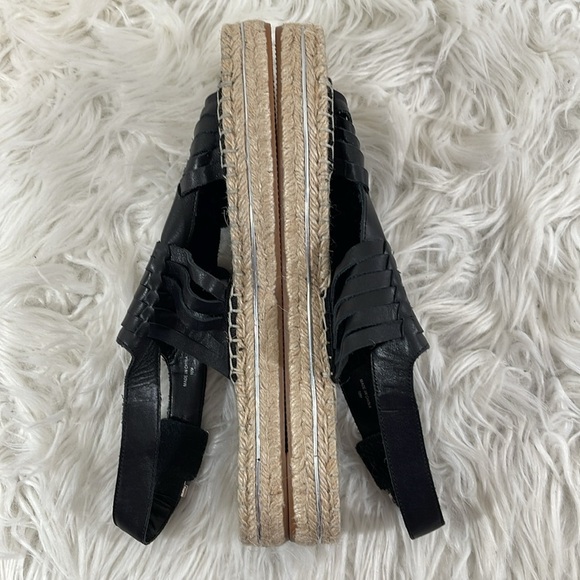 Rebecca Minkoff Womens Gabriel Sandal Black Leather Slingback Espadrille Size 10 - Picture 9 of 12